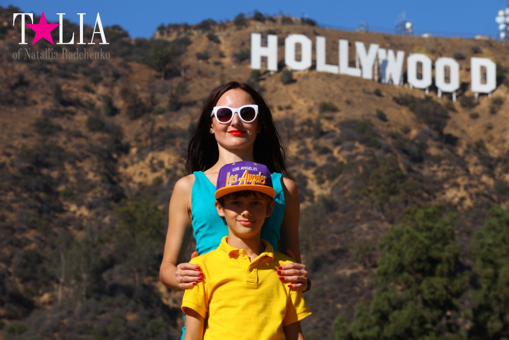 День рождения нашего папы и путешествие в Голливуд (штат Калифорния, знак Голливуд)